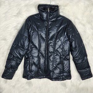 Columbia Puffer Jacket Womens Adult Large Full Zip Black Down Omni Shield